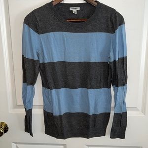 Gray and blue stripe sweater old navy